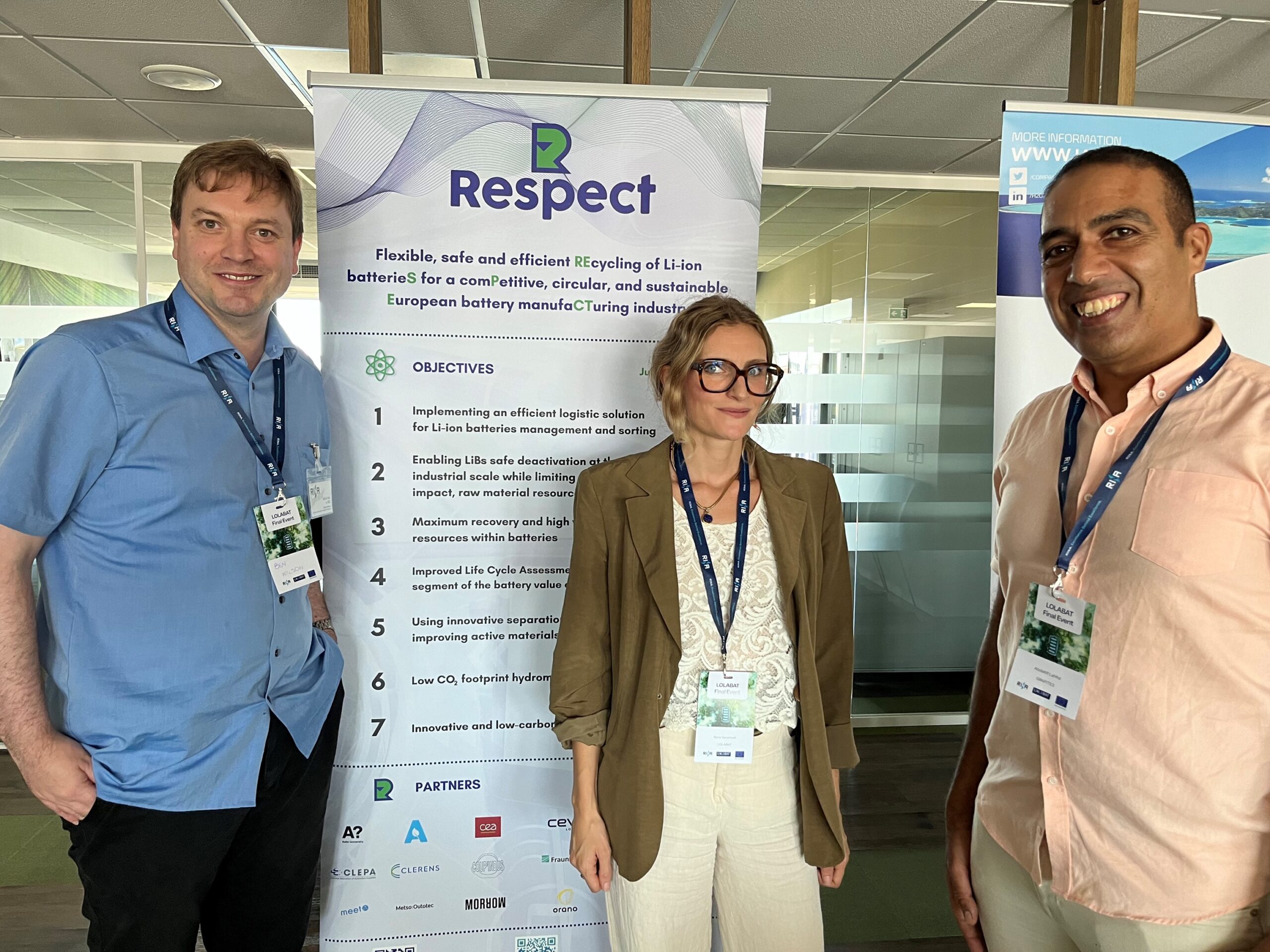 Image of RESPECT and GR4FITE3 project coordinators meeting at the LOLABAT event