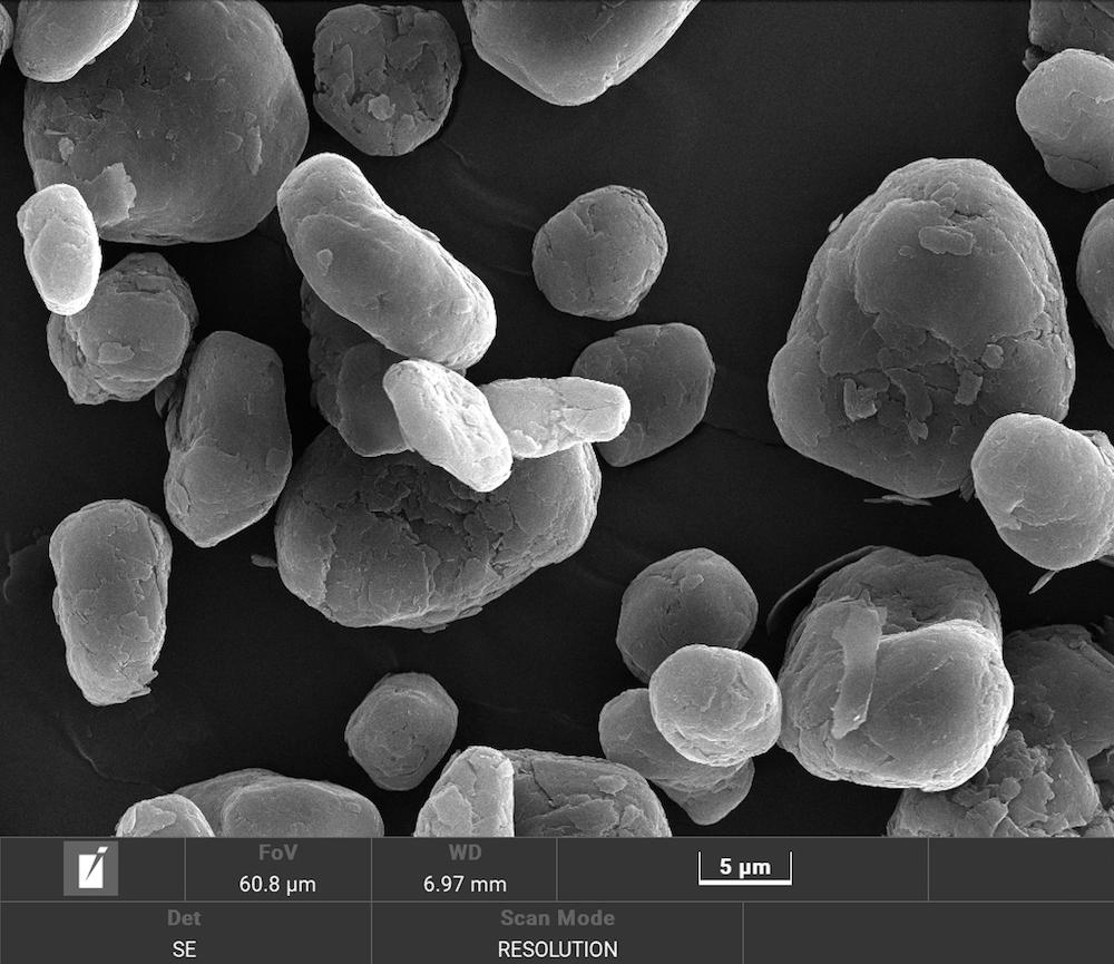 Microstructure of graphite sample after acid post-purification